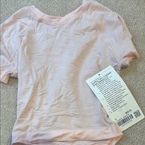 LULULEMON Pink Swiftly  Cropped Tee